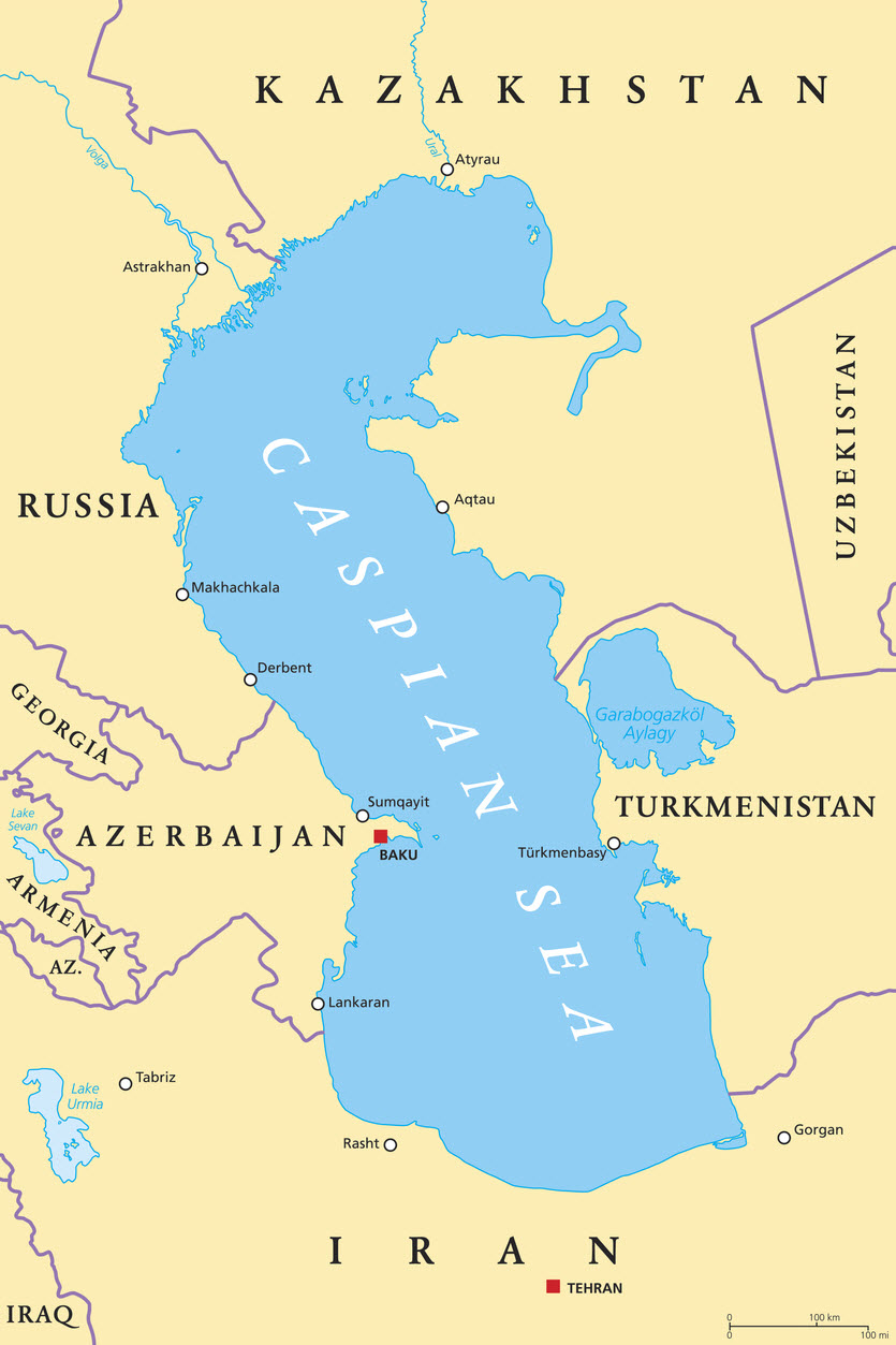 Wassertemperaturen am Kaspischen Meer