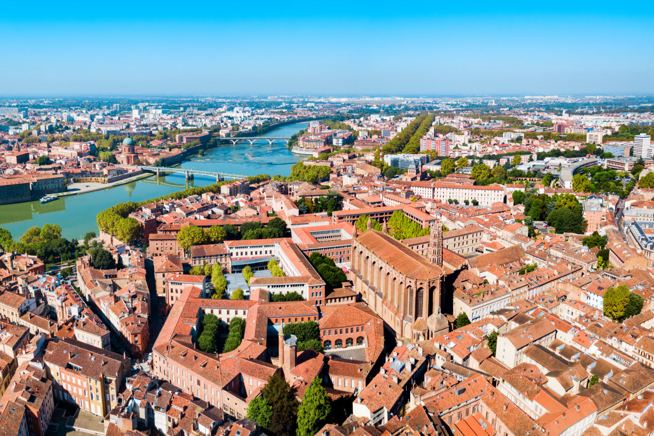 Luftpanorama von Toulouse