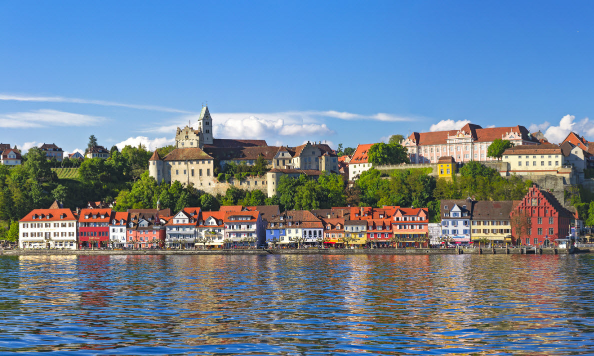 Blick auf Meersburg vom Bodensee