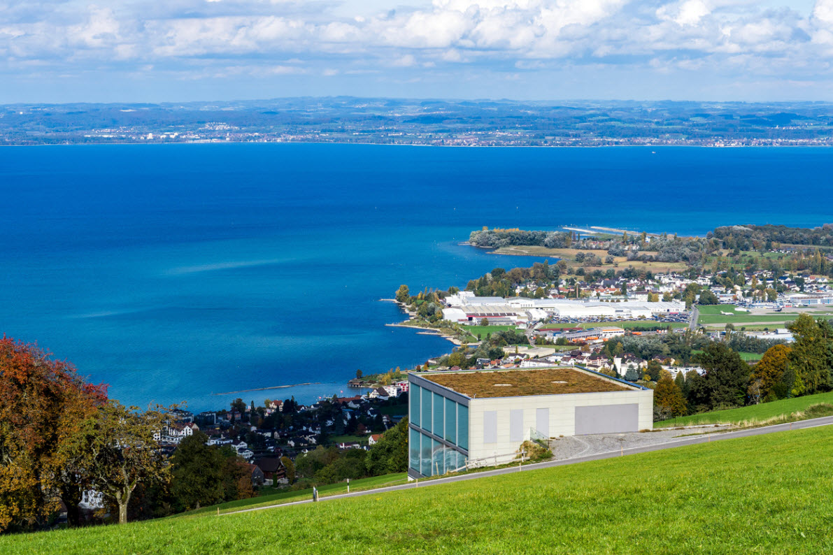 Blick auf Rorschach am Bodensee