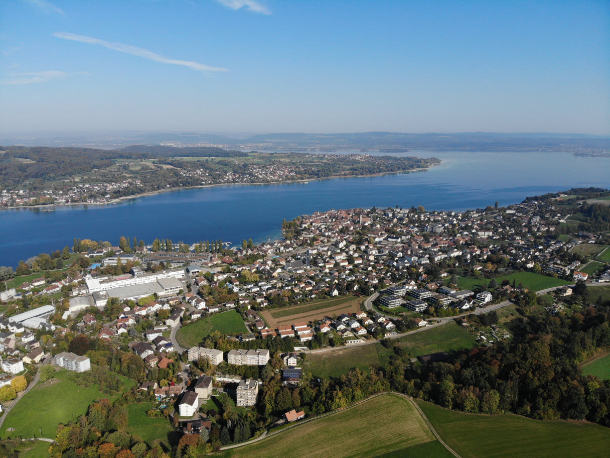 Luftaufnahme von Steckborn am Bodensee
